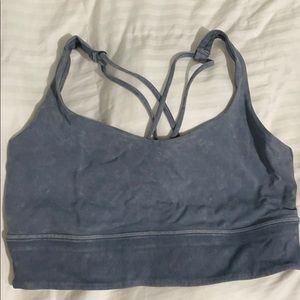 LULULEMON Washed blue FREE TO BE BRA LONG LINE 12